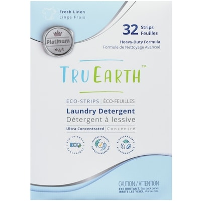Tru Earth Eco-Strips Laundry Detergent Fresh Linen 32 ea, $0.53/1ea