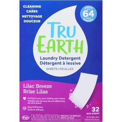 Tru Earth Eco-Strips Laundry Detergent Ultra Concentrated Lilac Breeze 32 ea, $0.53/1ea