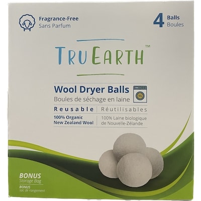 Tru Earth Wool Dryer Balls 4 ea, $5.50/1ea