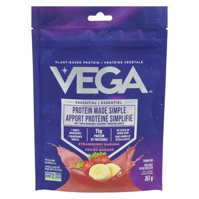 Vega Drink Mix Strawberry Banana Flavoured 263 g, $8.36/100g