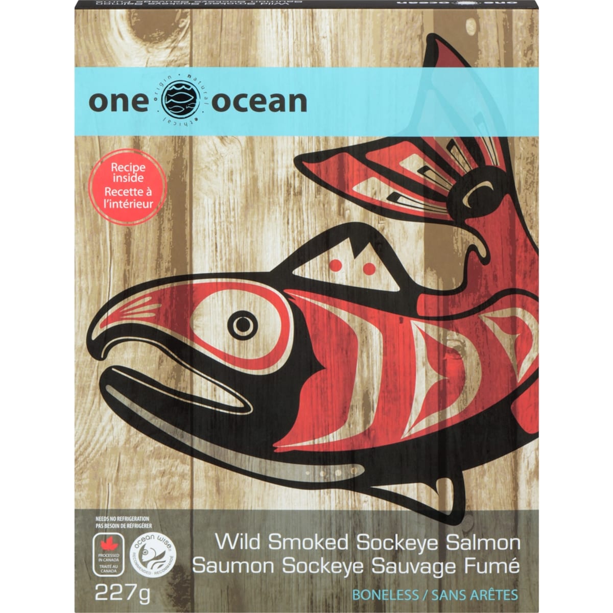 One Ocean Wild Smoked Sockeye Salmon Boneless