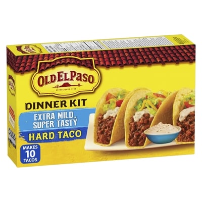 Old El Paso Extra Mild, Super Tasty Hard Taco Dinner Kit 330 g, $1.97/100g