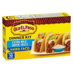 Old El Paso Extra Mild, Super Tasty Hard Taco Dinner Kit 330 g, $1.97/100g