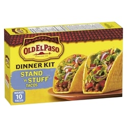 Old El Paso Stand N' Stuff Tacos, Dinner Kit, 10 Tacos 250 g, $1.60/100g