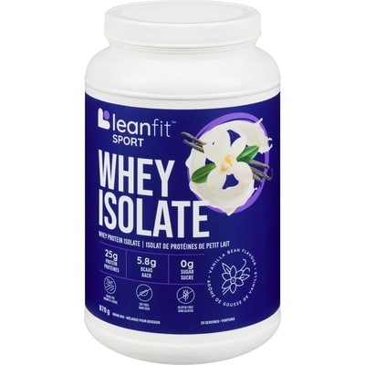 Leanfit Drink Mix Sport Whey Protein Isolate Vanilla Bean Flavour 1 ea, $67.49/1ea