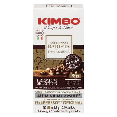 Kimbo Nespresso Original Espresso Barista 100% Arabica Medium Dark Roast 5.5 g, $108.91/100g