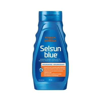 Selsun Blue Shampooing antipelliculaire Botanique, 3% d'acide salicylique 325 ml, 4,46 $/100ml