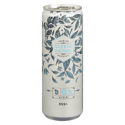 Clever Mocktails G & Tonic Quinine 355 ml, $0.84/100ml