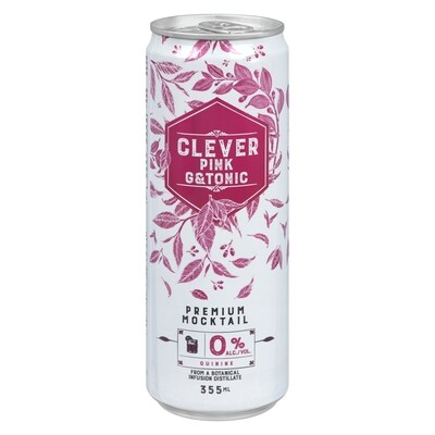 Clever Mocktails Pink G & Tonic Quinine 355 ml, $0.84/100ml