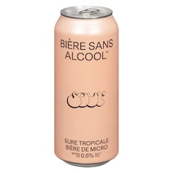 Non-Alcoholic Beer(BSA) Sure tropicale bière de micro sour 473 ml, 0,85 $/100ml