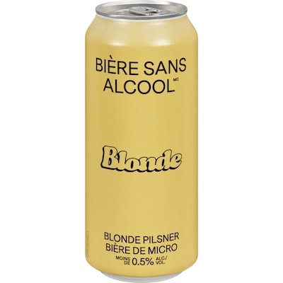 Non-Alcoholic Beer(BSA) Blonde pilsner bière de micro 473 ml, 0,85 $/100ml