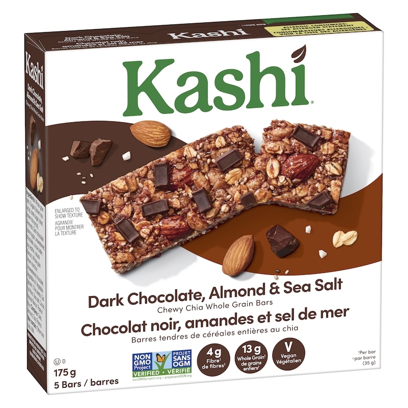 Chewy Chia Whole Grain Bars Dark Chocolate, Almond & Sea Salt
