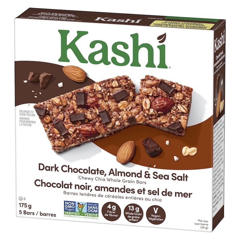 Chewy Chia Whole Grain Bars Dark Chocolate, Almond & Sea Salt
