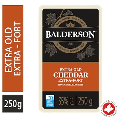Balderson Extra Old Cheddar Cheese 250 g, $4.40/100g