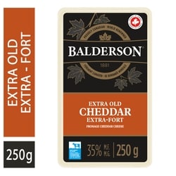 Balderson Extra Old Cheddar Cheese 250 g, $2.60/100g