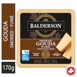 Balderson 1 Year Aged Smoked Gouda Cheese 170 g, $5.29/100g