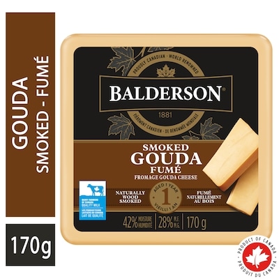Balderson 1 Year Aged Smoked Gouda Cheese 170 g, $5.46/100g