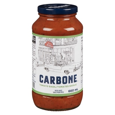 Carbone Sauce pour pâtes tomates basilic 660 ml, 1,82 $/100ml