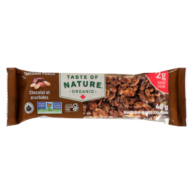 Taste of Nature Snack Bars Chocolate Peanut 40 g, $5.73/100g