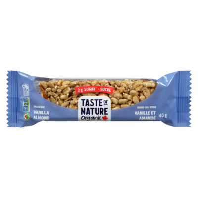 Taste of Nature Snack Bars Vanilla Almond 40 g, $5.73/100g