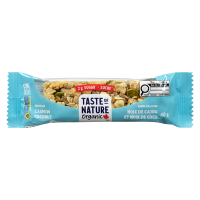 Taste of Nature Snack Bars Coconut Cashew 40 g, $5.73/100g