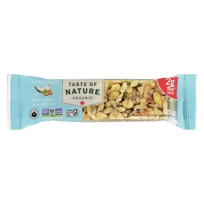 Taste of Nature Snack Bars Coconut Cashew 40 g, $4.98/100g