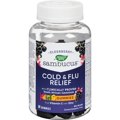 Nature's Way Sambucus Cold & Flu Relief Elderberry Kids Gummies 60 ea, $0.45/1ea