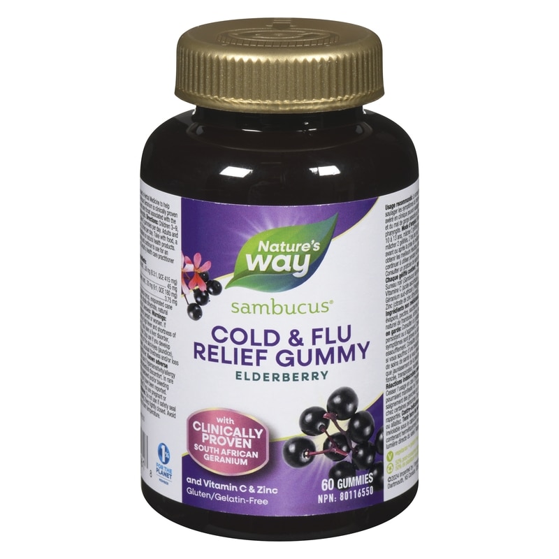 Sambucus Cold & Flu Relief Elderberry Adult Gummies