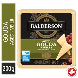 Balderson 1 Year Aged Gouda Cheese 200 g, $4.65/100g
