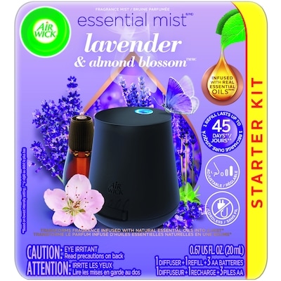 Air Wick ESSENTIAL MIST MD SYSTÈME- Lavender & Almond Blossom 20 ml, 50,00 $/100ml