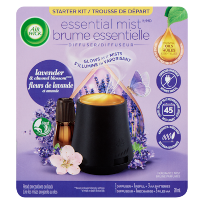 Air Wick ESSENTIAL MIST MD SYSTÈME- Lavender & Almond Blossom 20 ml, 80,00 $/100ml