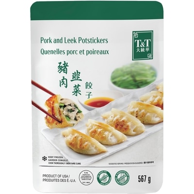T&T Pork & Leek Potstickers 567 g, $0.97/100g