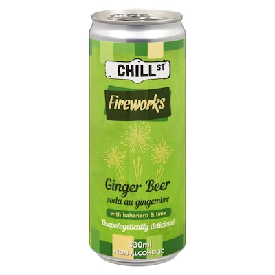Chill St Fireworks soda au gingembre 330 ml, 0,85 $/100ml