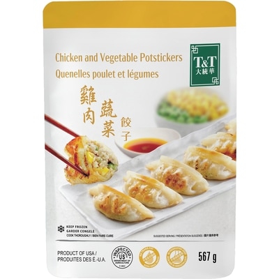 T&T Chicken & Vegetable Potstickers 567 g, $0.97/100g