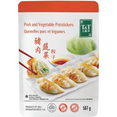 T&T Pork and Vegetable Potstickers 567 g, $0.97/100g