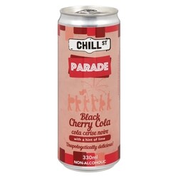 Chill St Parade cola cerise noire 330 ml, 0,91 $/100ml
