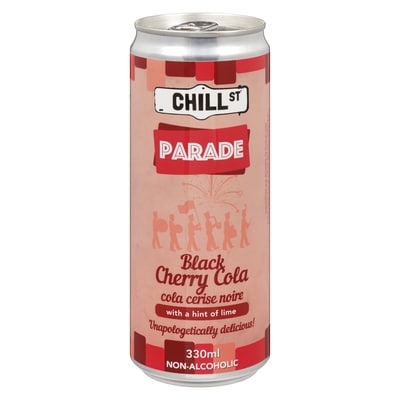 Chill St Parade cola cerise noire 330 ml, 0,85 $/100ml