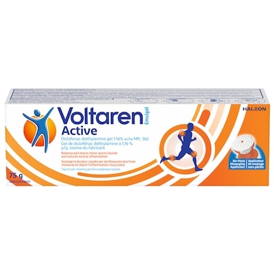 Voltaren Emulgel Active Topical Pain Relief Gel for Sports Injuries, No Mess Applicator 75 g, $19.99/100g