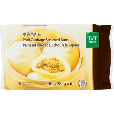 T&T Pork & Cabbage Steamed Bun 540 g, $1.29/100g