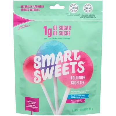 Smart Sweets Bonbons sucettes 86 g, 11,62 $/100g