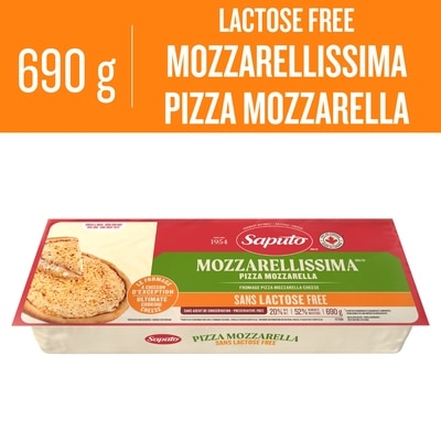 Saputo Lactose Free Mozzarellissima Pizza Mozzarella Cheese 690 g, $1.38/100g