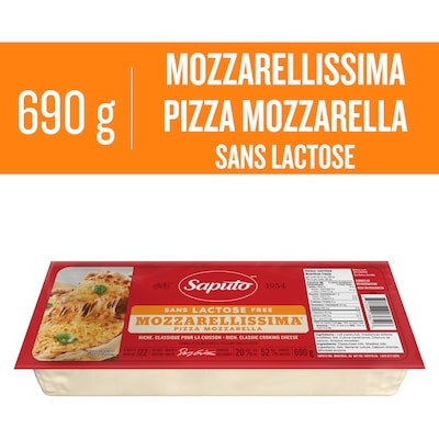Saputo Fromage Mozzarellissima pizza mozzarella sans lactose 690 g, 1,74 $/100g
