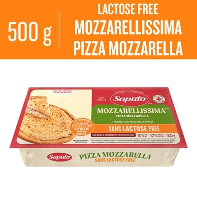 Saputo Lactose Free Mozzarellissima Pizza Mozzarella Cheese 500 g, $1.96/100g