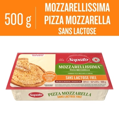Saputo Fromage Mozzarellissima pizza mozzarella sans lactose 500 g, 1,40 $/100g