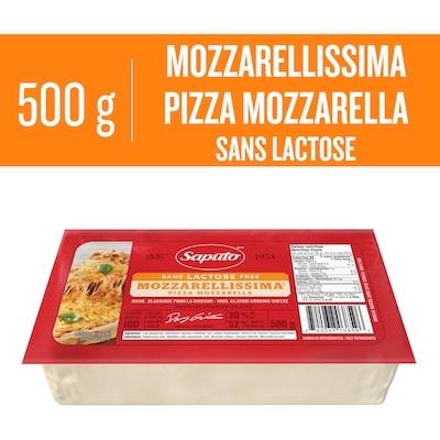 Saputo Fromage Mozzarellissima pizza mozzarella sans lactose 500 g, 1,40 $/100g