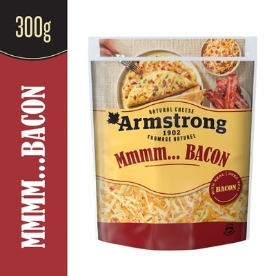 Armstrong Mmmm… Bacon Natural Shredded Cheese with REAL Bacon 300 g, $1.63/100g
