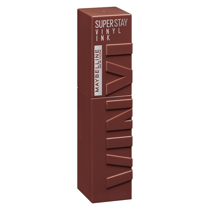 Super Stay Vinyl Ink Longwear No-Budge Liquid Lipcolor, Highly Pigmented Color and Instant Shine, Punchy, Red Brown