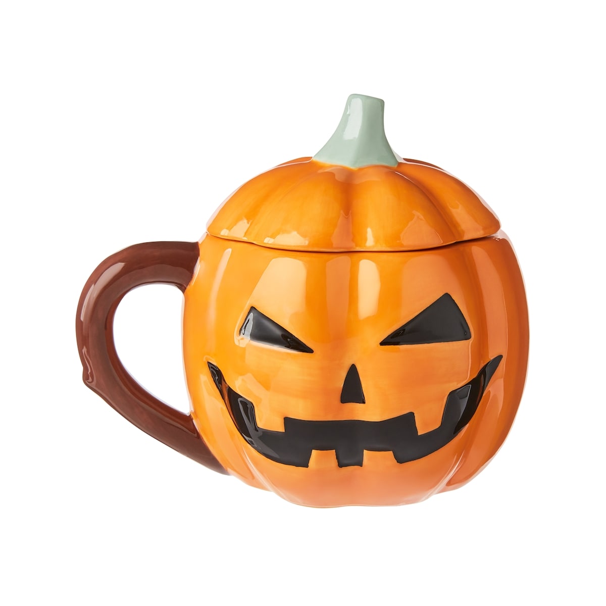 null Ceramic Pumpkin Mug/Lid -Smily  1 ea, $8.00/1ea