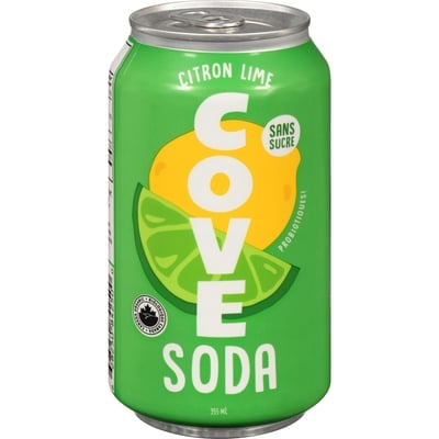 COVE Un soda santé citron & citron vert 355 ml, 0,84 $/100ml