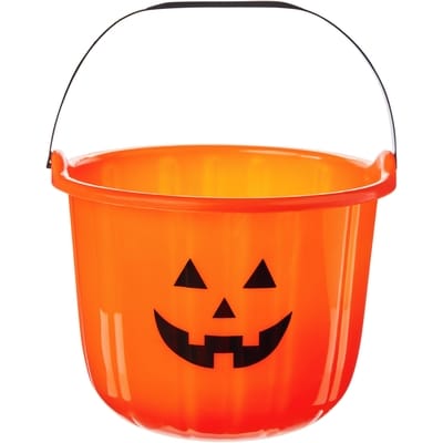 null Plastic Pumpkin Pail Classic face  1 ea, $2.00/1ea